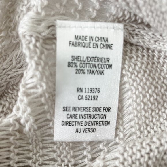 HELMUT HELMUT LANG Knit Sweater Small Gray Cold Shoulder Cotton Yak VGUC - Picture 7 of 8